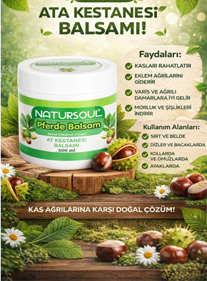 DOĞAL AT KESTANESİ BALSAMI 500 ml (Kolide 12 adet) - Görsel 5